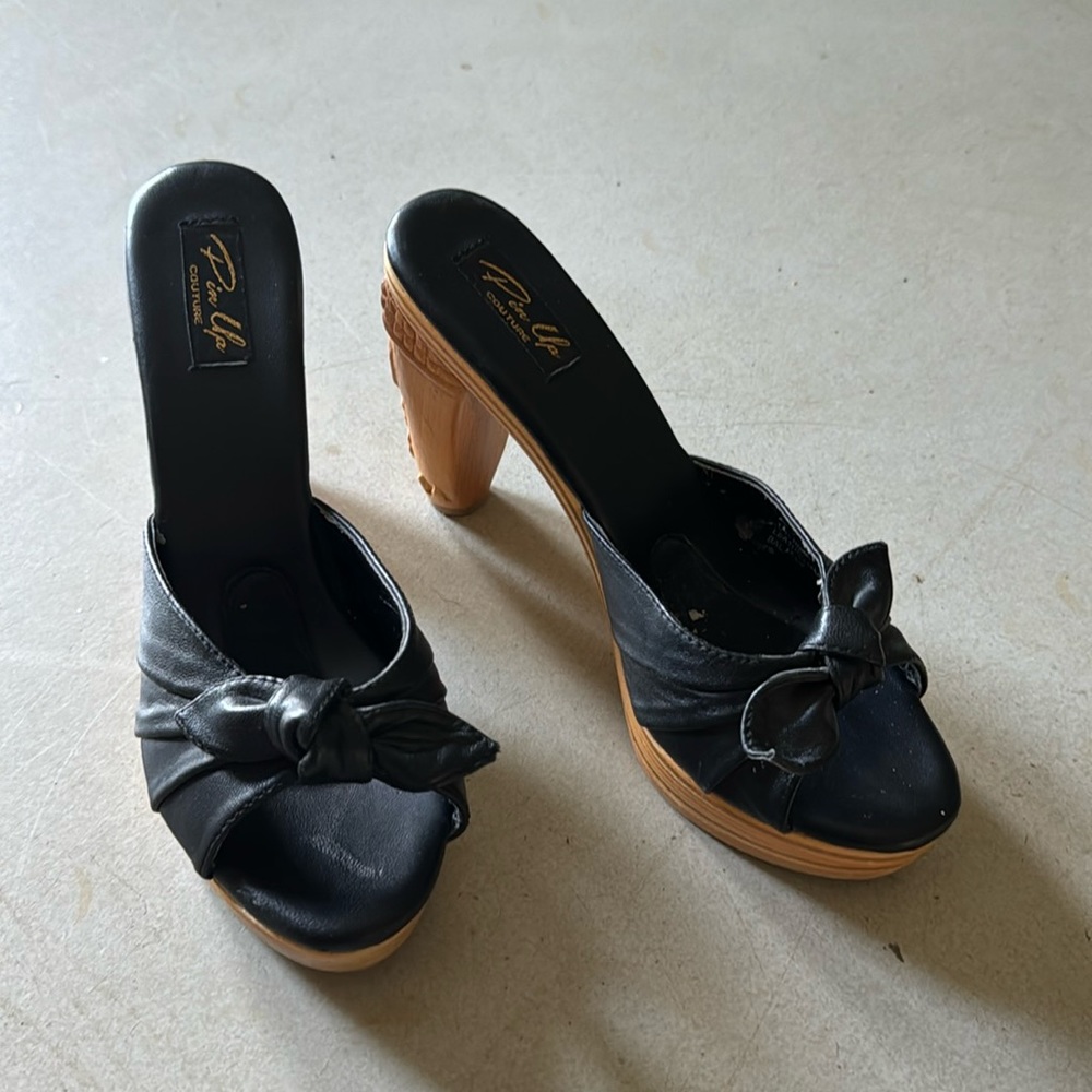 Tiki heels, pin up slides size 9